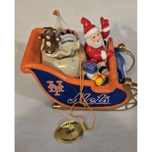 NEW‎ YORK METS DANBURY MINT 2008 CHRISTMAS ORNAMENT - CHRISTMAS SLEIGH